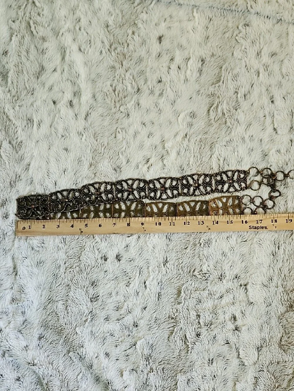 Vintage 90s Y2K Metal Embellished Belt Adjustable Boho